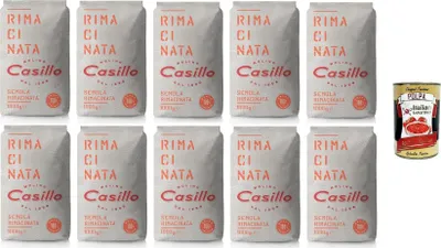 Produktbild von 10x Casillo Semola di Grano Duro Rimacinata Nachgemahlener Hartweizengrieß 1 kg+ Italian gourmet polpa 400g