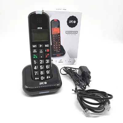 Zdjęcie produktu dla SPC Comfort Kairo, Telefon w systemie DECT, Zestaw słuchawkowy bezprzewodowy, Głośnik, Nazwa i identyfikacja dzwoniącego, Czarny