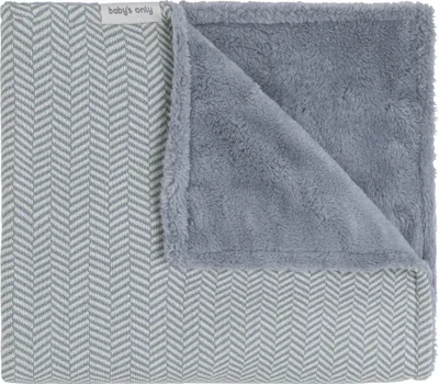 Produktbild von Baby's Only Babydecke teddyfutter Dawn - Nordic Blue/Ecru - 70x95 cm