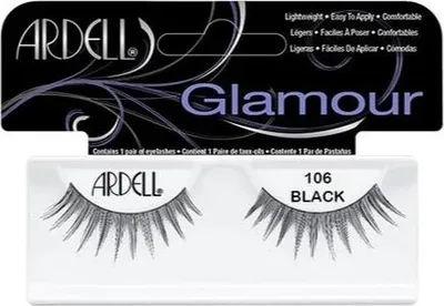 Produktbild von Ardell | Künstliche Wimpern Glamour 106 - Schwarz - 100% menschliches Haar - Wiederverwendbar - Einfach anzuwenden