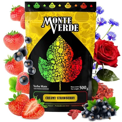 Zdjęcie produktu dla Yerba mate Monte Verde CREAMY STRAWBERRY 500g