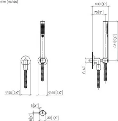 Produktbild von Dornbracht 27802892-27 Schlauchbrausegarn. m.Einzelros. TARA