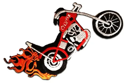 Produktbild von Motorrad Biker - Aufnäher, Bügelbild, Aufbügler, Applikationen, Patches, Flicken, Zum Aufbügeln, Größe: 13,5 x 6 cm