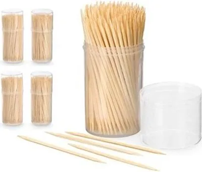 Immagine prodotto di Stuzzicadenti / spiedini da cocktail / spiedini - set di 6 - 600 pezzi - 100% bambù - Stuzzicadenti