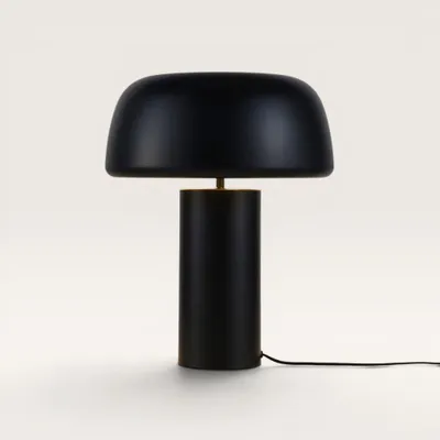 Image de LUSENZ - Lampe de table Voryn nero m E27 IP20 Noire