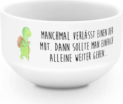 Produktbild von Mr. & Mrs. Panda schale Schildkröte Wanderer - Weiß - Geschenk, Schildkröten, Motivationssprüche, bunte Müslischale, Motivationsspruch, Suppenschüssel, salatschälchen