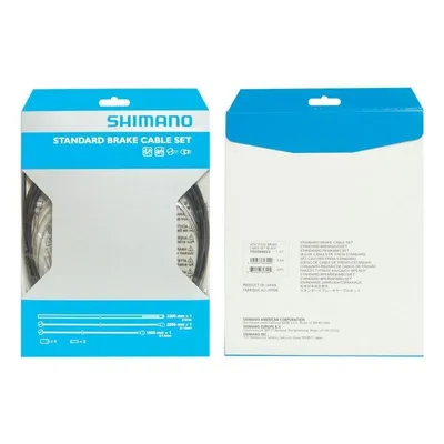 Produktbild von SHIMANO Y80098022 Bremszüge und Hüllen für Vorder- und Hinterrad, schwarz, 4-teilig (1 Set)