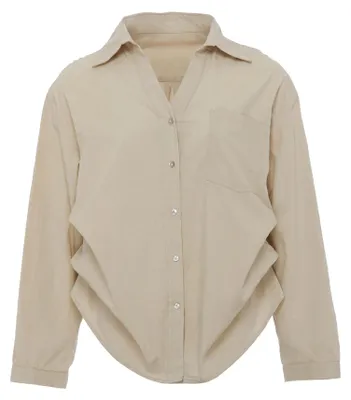 Image de Chemise pour femmes DULCEY - marron, taille M