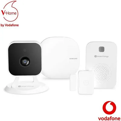 Produktbild von Vodafone V-Home Safety Starter Kit (M), SmartThings-Hub Kamera, Sirene, NEU Händler