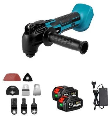 Imagen del producto de Herramienta oscilante, 6 niveles de vibración, incluye 22 accesorios, 2 baterías de 3.0Ah