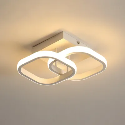 Imagen del producto de Osairous, lámpara de techo LED moderna, 22W, 3000K, 2475 lúmenes, color blanco – blanco con luz cálida de 3000K