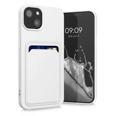 Produktbild von kwmobile Handyhülle kompatibel mit Apple iPhone 13 Hülle - Handy Cover mit Fach für Karten - in Weiß