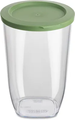 Productafbeelding van Doseercontainer voor vlaaibereiding, kunststof, 1500 ml, groen deksel, KOZIOL