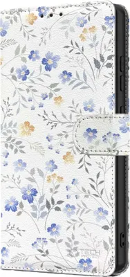 Produktbild von Tech-Protect Wallet Case für Samsung Galaxy A56 5G – Weiße Gänseblümchen