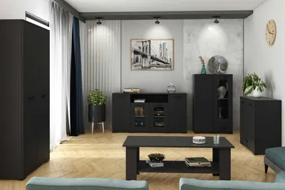 Produktbild von Wohnzimmer-Set "A" Futura schwarz