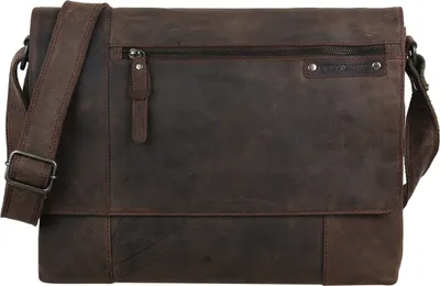 Produktbild von Greenburry Vintage Revival Leder Laptop Messenger Schultertasche 1943