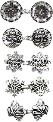 Produktbild von 5 Stück Vintage Clips für Kleidung, Strickjacke Clip Kragen Schal Pin Pullover Clips, Umhang Clips für Kleid Retro Cardigan Clip, Metall Pins Clips Knopf Clip für Mädchen Frauen.