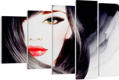 Produktbild von Bild auf Leinwand - Leinwandbild - Frau Gesicht - 150x100cm - Wand Bild - Wanddeko - Wandbilder - Leinwanddruck - Bilder - Kunstdruck - Wanddekoration - Leinwand bilder - Wandkunst - EG150x100-3779