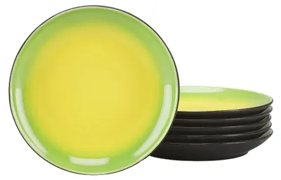 Produktbild von CreaTable, 24924, Hot Green, Dessertteller 6-tlg, Steinzeug