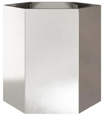 Immagine prodotto di vidaXL Fioriera esagonale 46x40x45 in acciaio inox
