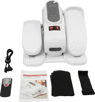 Produktbild von Untertisch Mini-Heimtrainer - Elektrischer Pedaltrainer - 12 Stufen - Fernbedienung - 50W Kupfermotor - Timer 30 Min - Weiß