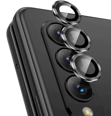 Obrázok produktu pre Ochranné sklo na fotoaparát pre Samsung Galaxy Z Fold5 5G, tvrdené sklo H9, čierne