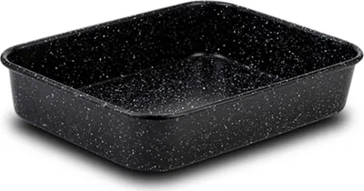 Produktbild von NAVA Backblech / Tiefbackblech mit Granitbeschichtung NATURE zum Backen von Fleisch Kuchen 34x26x6,5 cm 4,7L