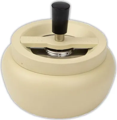 Produktbild von Schleuderaschenbecher / Drehascher Metall BEIGE matt, Ø 13cm