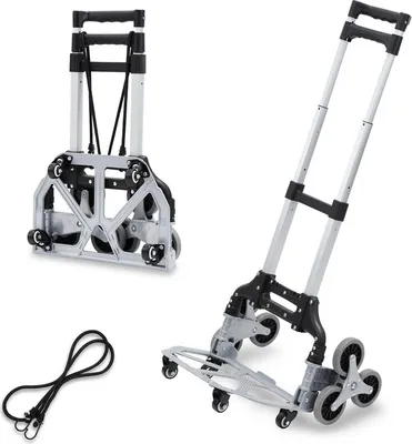Produktbild von Yakimz Treppensackkarre klappbar Gegenstände Treppenkarre Stapelkarre Treppen Sackkarre Transportkarre Treppensteiger für Umzug und schwere bis 75kg Alu