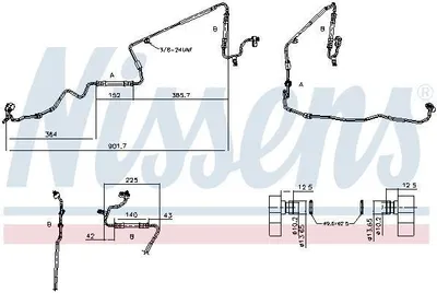 Produktbild von NISSENS Hochdruckleitung Klimaanlage Hochdruckleitung 840224 für BMW 3 Touring (E91) Aluminium