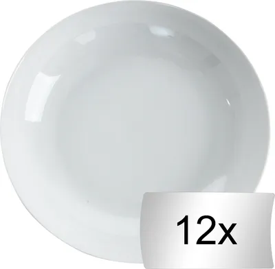Produktbild von Suppenteller - Ø 20 cm - Weiß - Porzellan - 12er Set