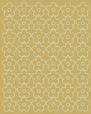 Produktbild von Wandaufkleber Blumen 3 cm Blüten 48 Stück goldglänzend