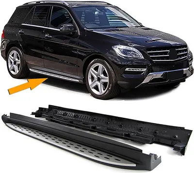 Produktbild von Alu Trittbretter Flankenschutz OE Style mit ABE für Mercedes ML W166 ab 11