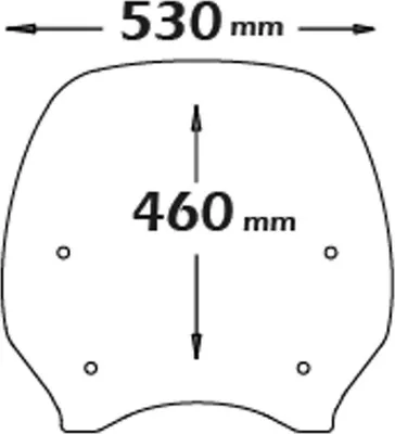 Produktbild von ISOTTA transparente Windschutzscheibe 460x530mm für HONDA sh