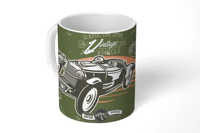 Produktbild von KitchenYeah® Tasse Kaffeetasse Kaffeebecher 350 ml Oldtimer - Oldtimer - Auto Teetasse - Fototasse - Becher - Keramikbecher - Teebecher - Kaffeetasse - Bürotasse