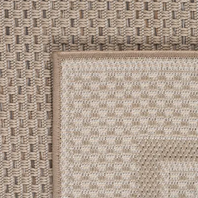 Produktbild von Carpetsale24 Outdoor Teppich Wetterfest & UV-beständig, ideal für Küche, Balkon, Terrasse, Garten, Wohnzimmer, Grösse: 120 cm Rund