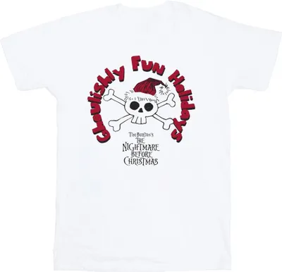 Produktbild von Disney - "The Nightmare Before Christmas Ghoulishly Fun Holidays" T-Shirt für Damen BI41778 (L) (Weiß)