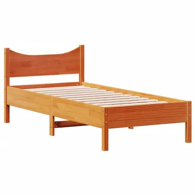 Produktbild von Massivholzbett ohne Matratze Wachsbraun 90x190 cm Kiefernholz