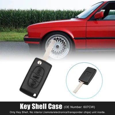 Image de Coque de clé pour Peugeot 207 307cc 308 Plip Télécommande 3 Boutons avec Lame 607CW Boîte Rechange