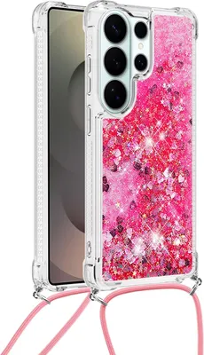 Produktbild von Samsung Galaxy S26 Ultra Hülle - Coverup Liquid Glitzer Back Cover mit Handykette - Rosa