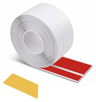 Zdjęcie produktu dla Samoprzylepne, elastyczne listwy przypodłogowe - 600 x 7 cm - PVC - Białe