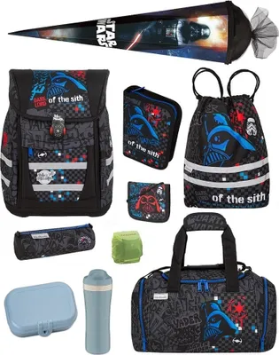 Produktbild von McNeill Ranzen-Set STAR WARS Schulranzen mit DARTH VADER Motiv 10tlg. Set mit Sporttasche und Schultüte