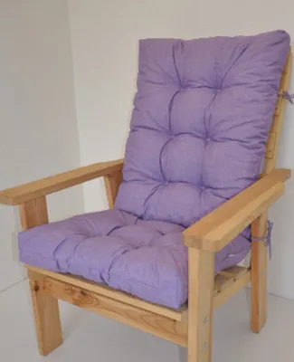 Produktbild von Polster für Gartenstuhl , Liegestuhl , Schaukelstuhl Sevila , Hochlehner Auflage , Gr. 125 x 55 cm , Colore Viola ( violett )