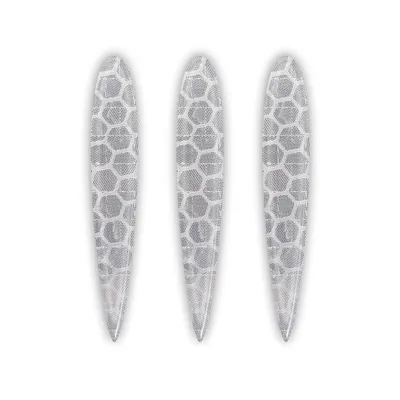 Immagine prodotto di adesivi 3D riflettenti per moto Frecce bianche 3 pz