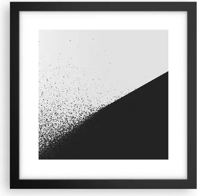 Produktbild von Gerahmtes Poster - Schwarzer Rahmen - Schwarzweiß Hintergrund Geometrie - 30x30 cm - Wand Bild - Wanddeko - Wandbilder - Kunstposter - Wandposter - Bilderrahmen - Bilder - Kunstdruck - P2BAC30x30-4989