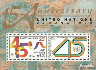 Produktbild von Briefmarken UNO - New York 1990 Mi Block11 (kompl.Ausg.) FDC 45 Jahre UNO