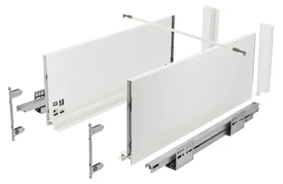 Produktbild von GTV AXIS PRO Schubschublade zum Öffnen 500mm weiß - sehr hoch H199 – Drücken Sie zum Öffnen mit Synchronisation; · Belastung bis zu | Högert Technik