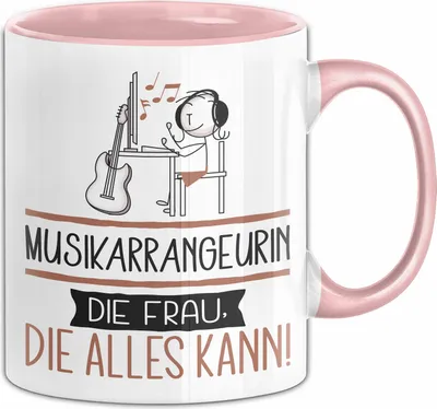Produktbild von Musikarrangeurin Geschenk Tasse Becher Die Frau Die Allen Kann Geschenkidee für eine Musikarrangeurin Lustig (Rosa)