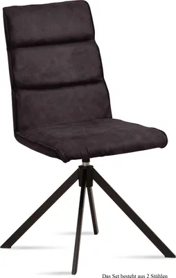 Produktbild von Esszimmerstuhl drehbar (2er-Set) Deedea 47x92x60 Schwarz/Espresso