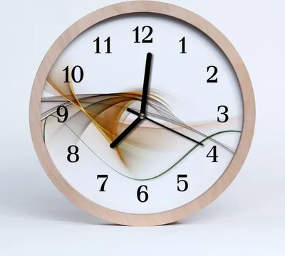 Produktbild von Holzuhr 30fi cm wanduhr - Abstrakte Kunst